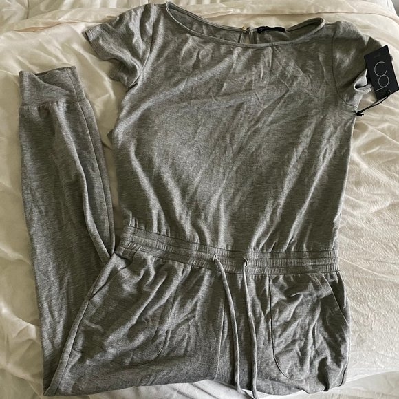 GIBSON LOOK GREY JERSEY JUMPSUIT SIZE S - Picture 3 of 6